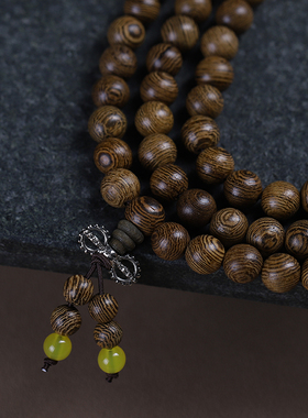 男女鸡翅木佛珠手串108颗手链