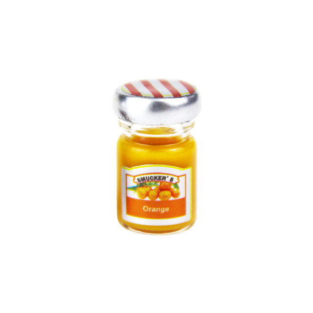 Baby DIY accessories miniature orange jam model