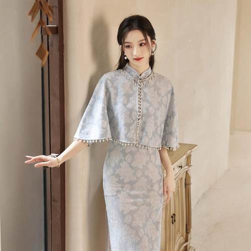 新中式女装国风旗袍套装秋季穿搭百日满月抓周宝宝周岁宴妈妈礼服 - 图1