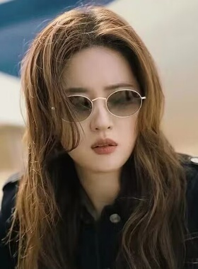 刘亦菲同款偏光太阳镜高级感复古圆脸百搭防紫外线老钱风圆框墨镜