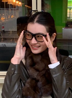 高级感老钱风复古茶色大框墨镜女款显瘦凹造型防紫外线太阳眼镜男