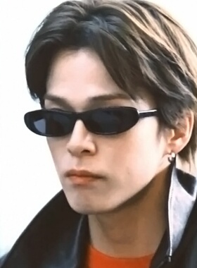 ASAHI滨田朝光同款小窄框墨镜男款2026新款高级感痞帅嘻哈眼镜女
