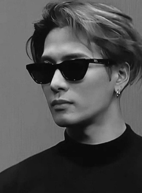 夏日王嘉尔同款偏光墨镜男GM猫眼女太阳镜防紫外线高级感2026新款