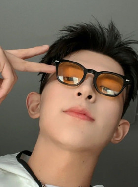 防紫外线太阳镜百搭男圆形