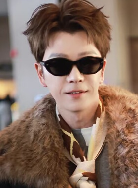 王栎鑫同款墨镜男痞帅复古猫眼高级感2026新款防紫外线太阳眼镜女