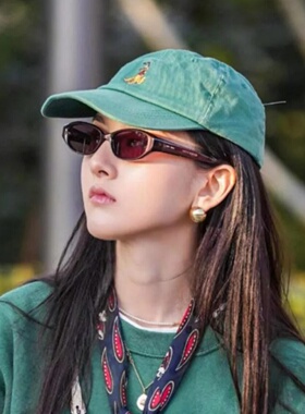 宋祖儿同款复古猫眼小框墨镜男女高级感度假遮阳防紫外线太阳眼镜