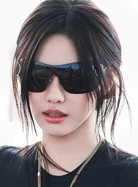 宁艺卓同款大框无框墨镜女高级感Y2K辣妹凹造型老钱风太阳眼镜潮