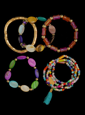 复古古着CelestialBead多层手