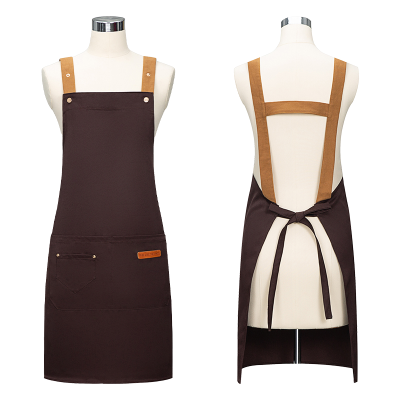 围裙三件套定制logo印字奶茶咖啡店超市服务员餐饮专用防水工作服 - 图3