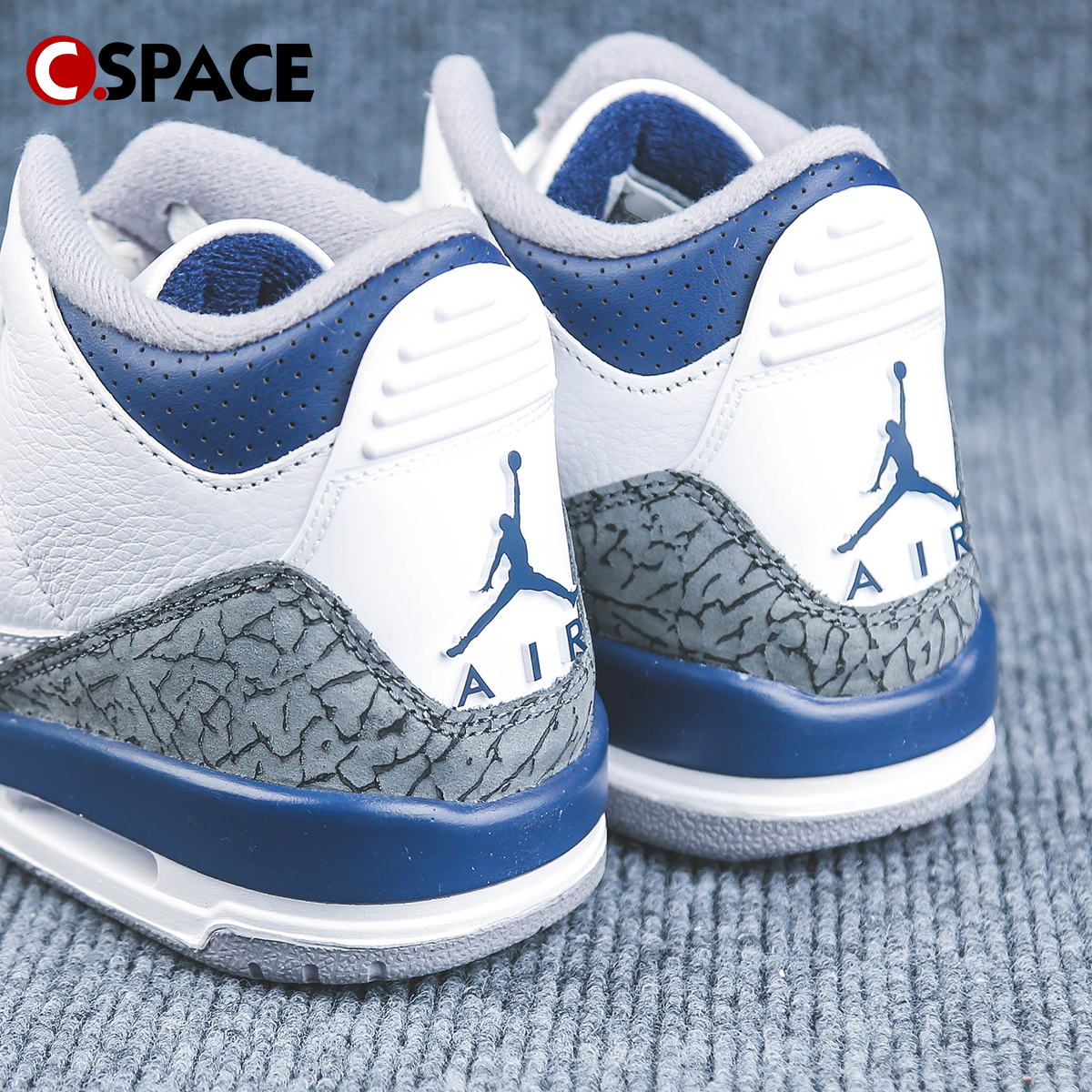 Cspace Air Jordan 3 Retro AJ3白色大童舒适低帮板鞋 DM0967-140 - 图2