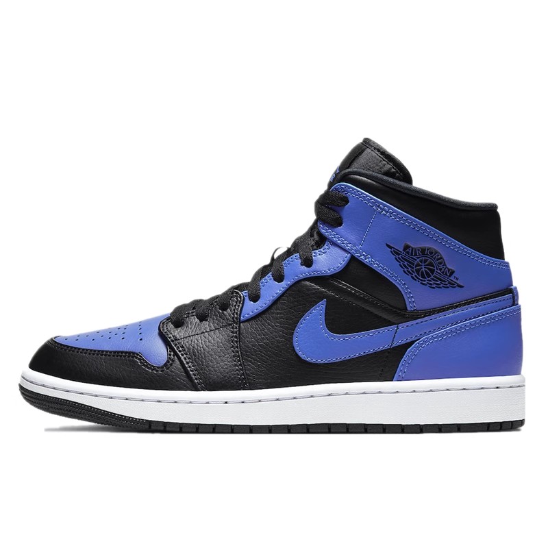 Cspace Air Jordan 1 Mid  AJ1皇家蓝 黑蓝乔1篮球鞋554724-077 - 图3