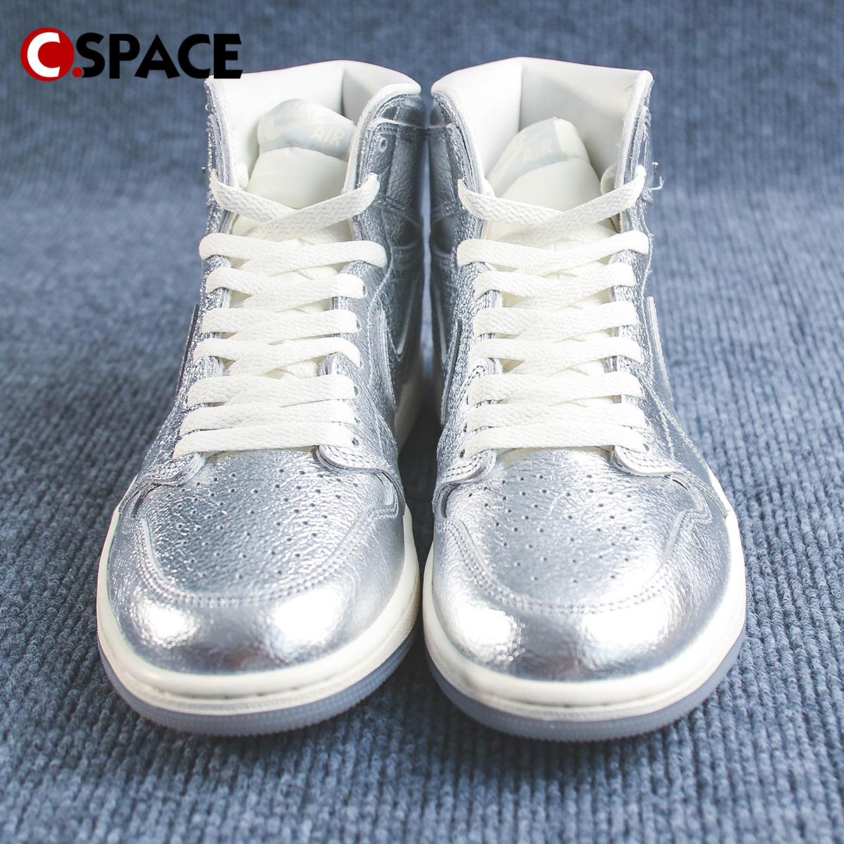 Cspace W Air Jordan 1 High OG AJ1金属银 复古篮球鞋FN7249-001 - 图1