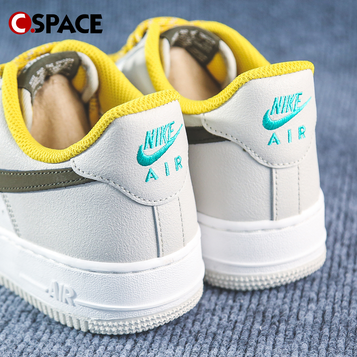 Cspace Nike Air Force 1 AF1白绿色 减震耐磨板鞋 FV3628-031 - 图2