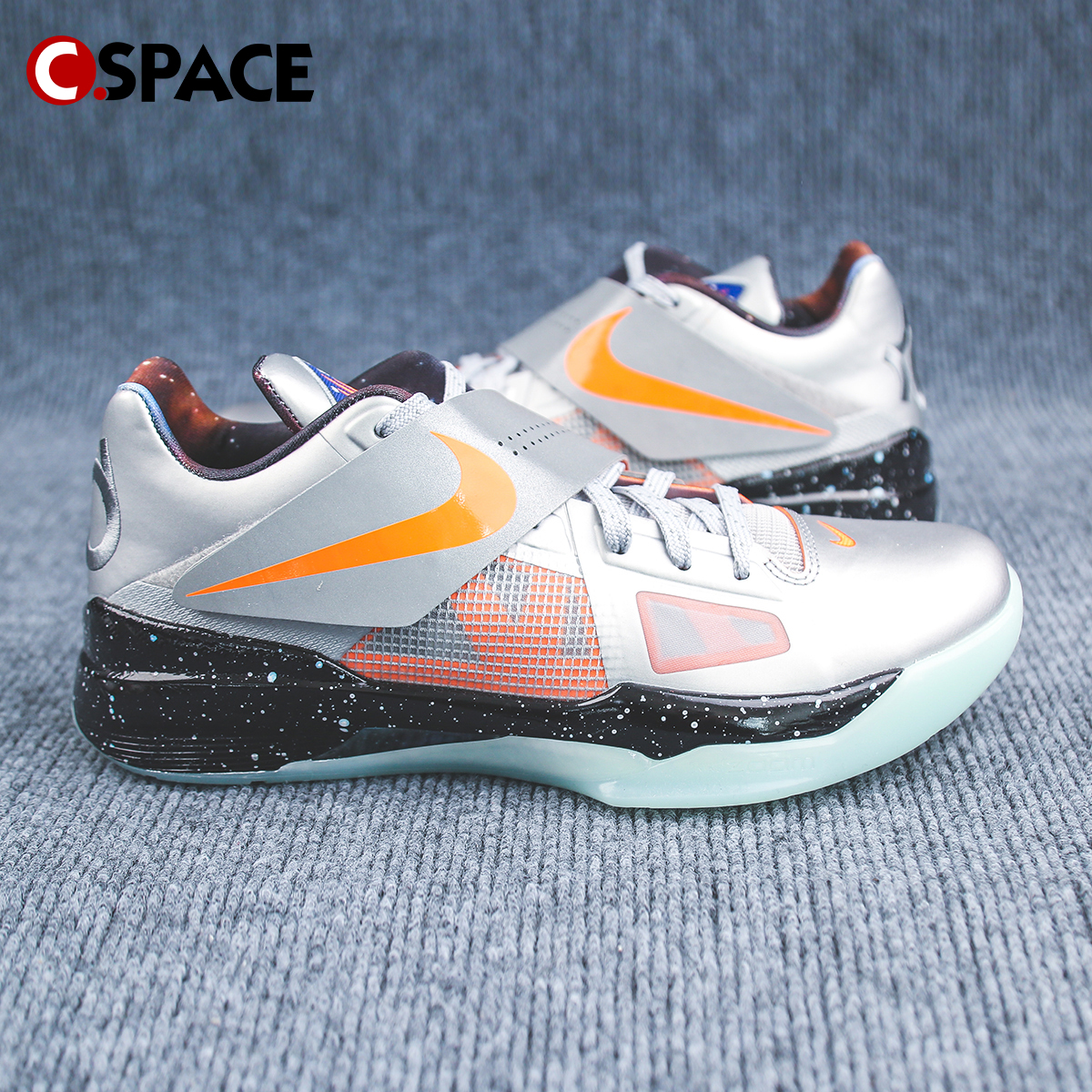 Cspace W Nike KD4  杜兰特4代 黑银色 低帮篮球鞋 FD2635-001 - 图0