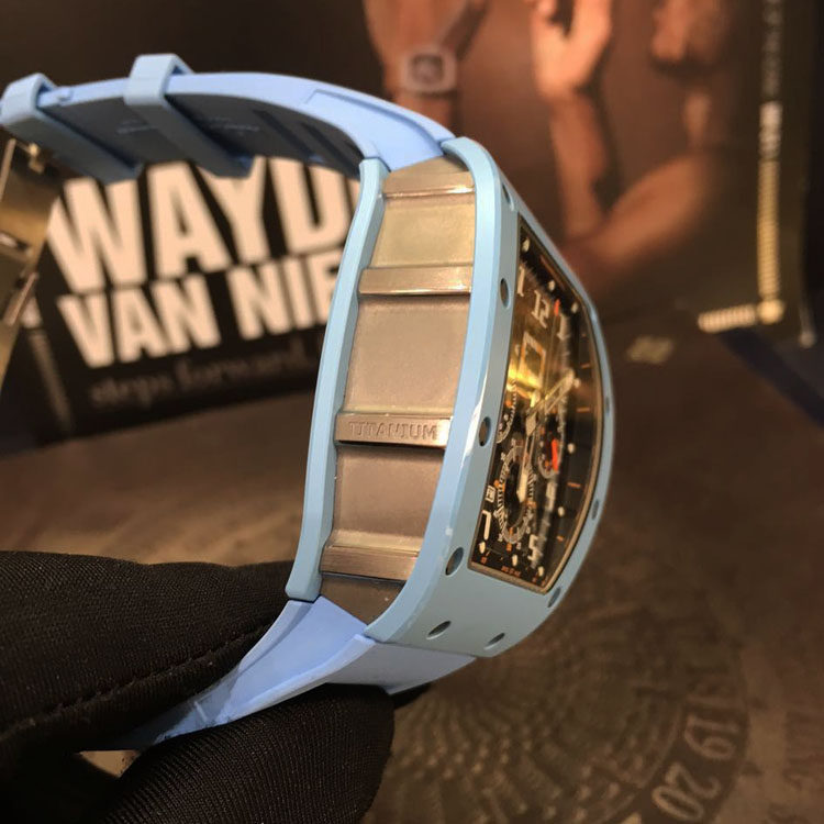 二手98新 理查德米勒 RM011 蓝陶瓷 男士运动机械手表 腕表 - 图3