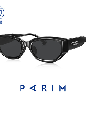 派丽蒙黑色窄框猫眼偏光太阳镜2026年新款复古墨镜女高级感显脸小