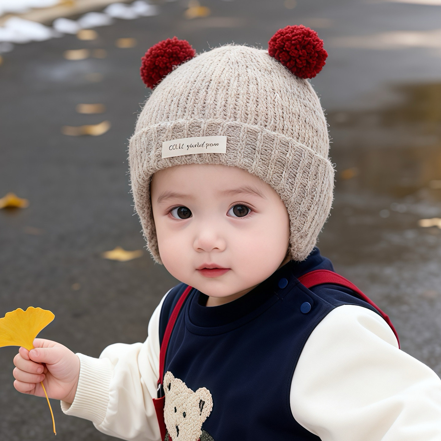 宝宝帽子秋冬季保暖加厚针织护耳帽男婴女儿童韩版简约防风毛线帽,淘宝优惠券,粉丝福利购,淘宝优惠卷