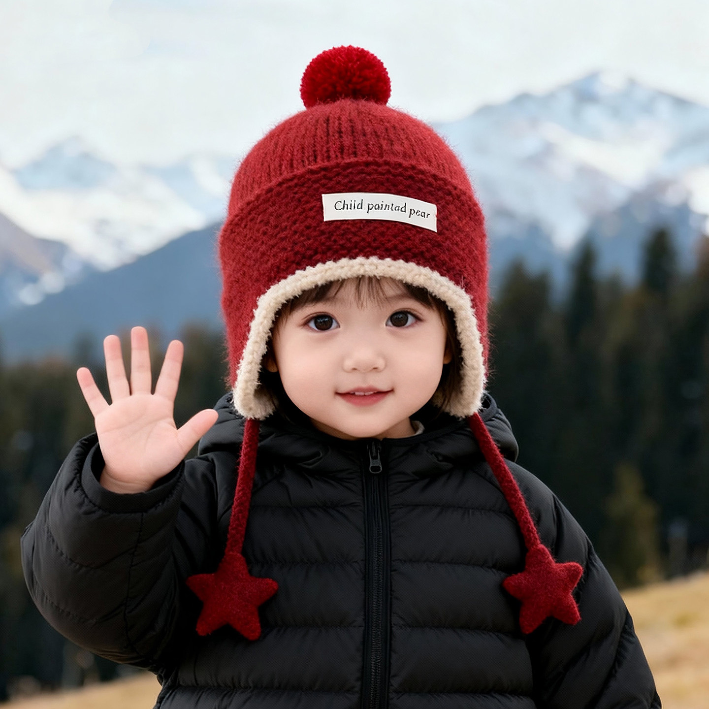 儿童帽子秋冬季保暖加厚针织护耳帽男女宝宝可爱防风毛线韩版帽潮,淘宝优惠券,粉丝福利购,淘宝优惠卷