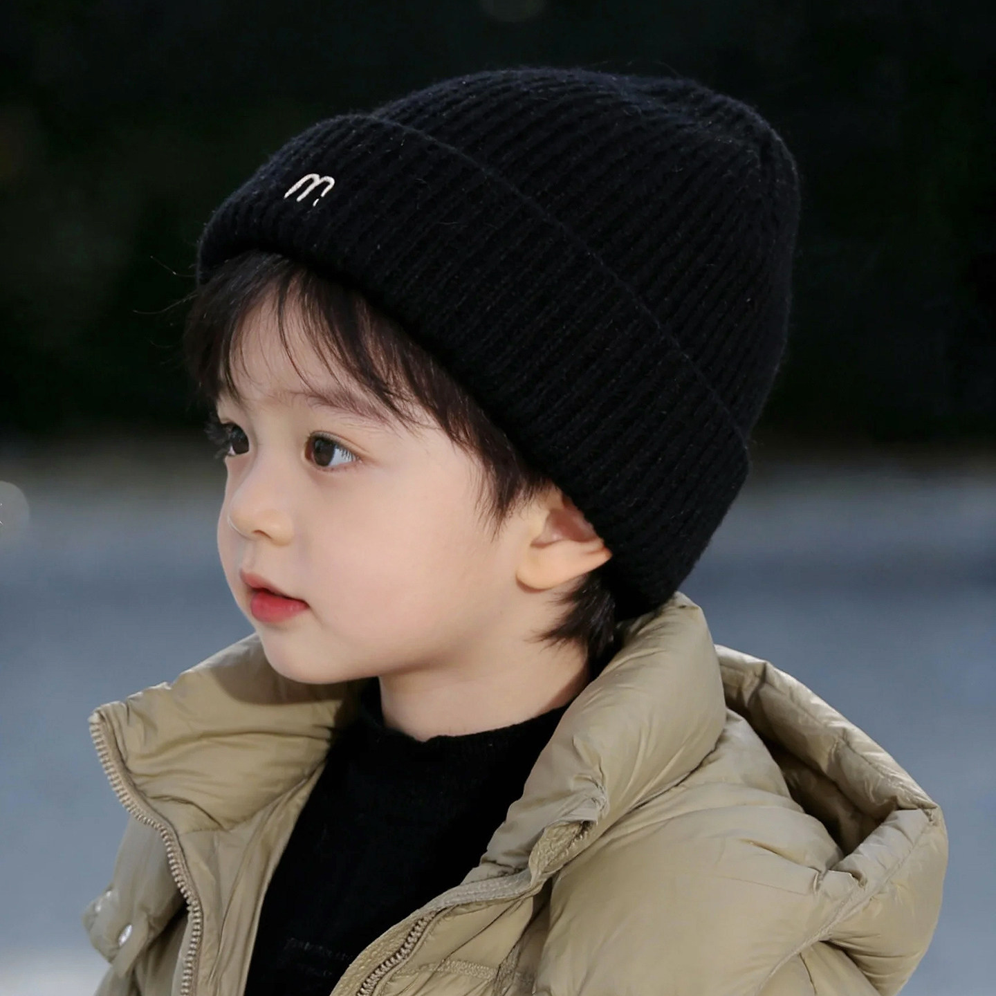 儿童帽子秋冬季保暖加厚针织套头帽男女宝宝简约百搭防风毛线帽潮,淘宝优惠券,粉丝福利购,淘宝优惠卷