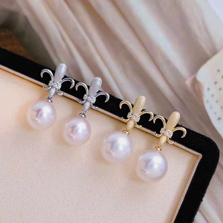 DIY珍珠耳环配件S925纯银耳饰空托精工银女款耳钉半成品手工材料,淘宝优惠券,粉丝福利购,淘宝优惠卷