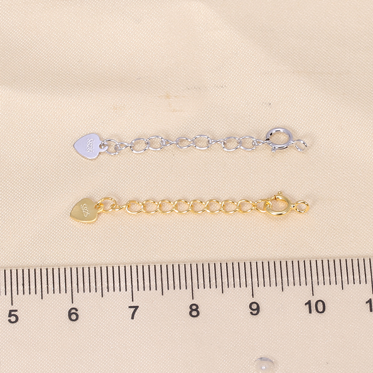 DIY手工材料配件S925纯银扣子珍珠项链手链搭扣带尾链条弹簧扣头 - 图0