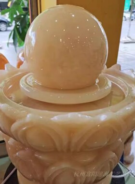 前台流水摆件玉石礼品中式聚宝盆