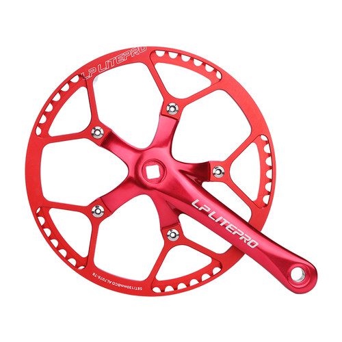 LP litepro折叠车方孔曲柄130BCD45/53/56齿单盘412改装牙盘套装 - 图3