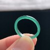 Natural A-grade ice denim blue jade plain ring