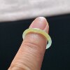Natural A-grade ice yellow jade ring