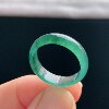 Natural A-grade ice jade floating flower plain ring
