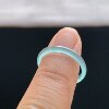 Natural A-grade ice type sky blue jadeite ring