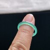 Natural A-grade ice sky blue jade ring