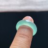 Natural A-grade ice clear water green jadeite ring