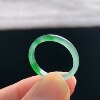 Natural A-grade ice-green jade ring