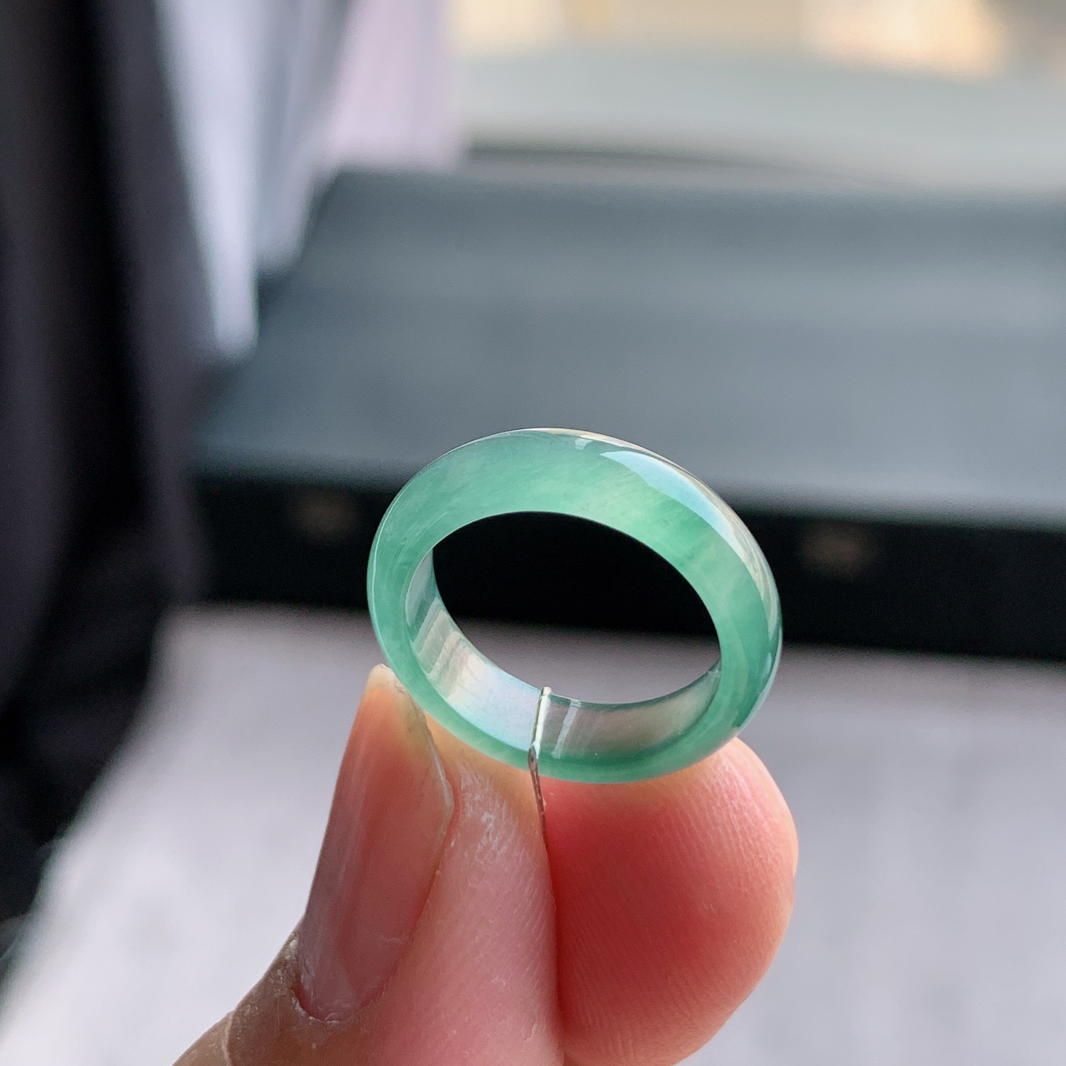 天然A货翡翠 冰种10号天空蓝戒指指环戒圈61501400,淘宝优惠券,粉丝福利购,淘宝优惠卷