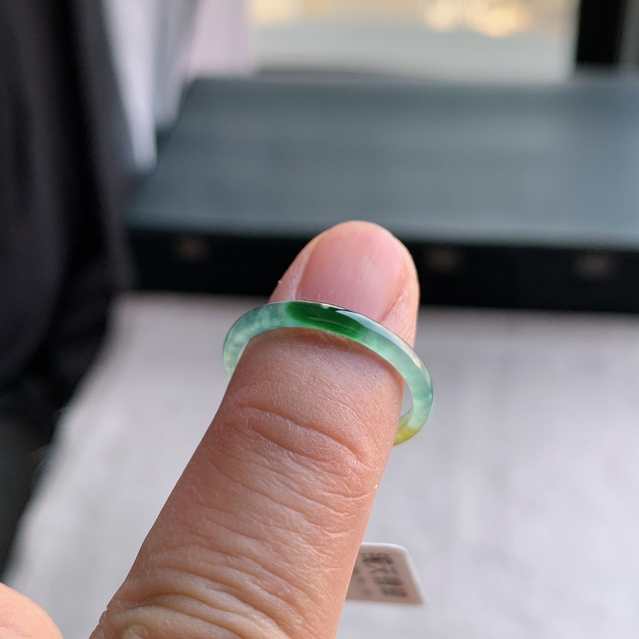 天然A货翡翠 冰糯种20号黄翡戒指指环戒圈10300900,淘宝优惠券,粉丝福利购,淘宝优惠卷