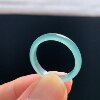 Natural A-grade ice sky blue jade ring