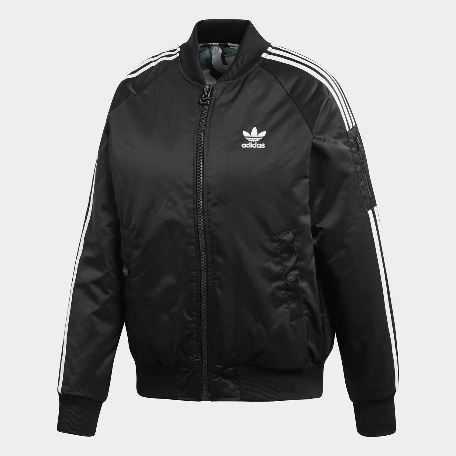 Adidas/阿迪达斯正品 BOMBER JACKET 女子休闲运动夹克外套DV2666 - 图0