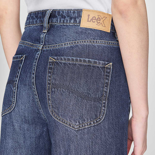 Lee Cool Брюки 25 новых продуктов 429 Стандартные прямые женские джинсы со средней талией из тенселя