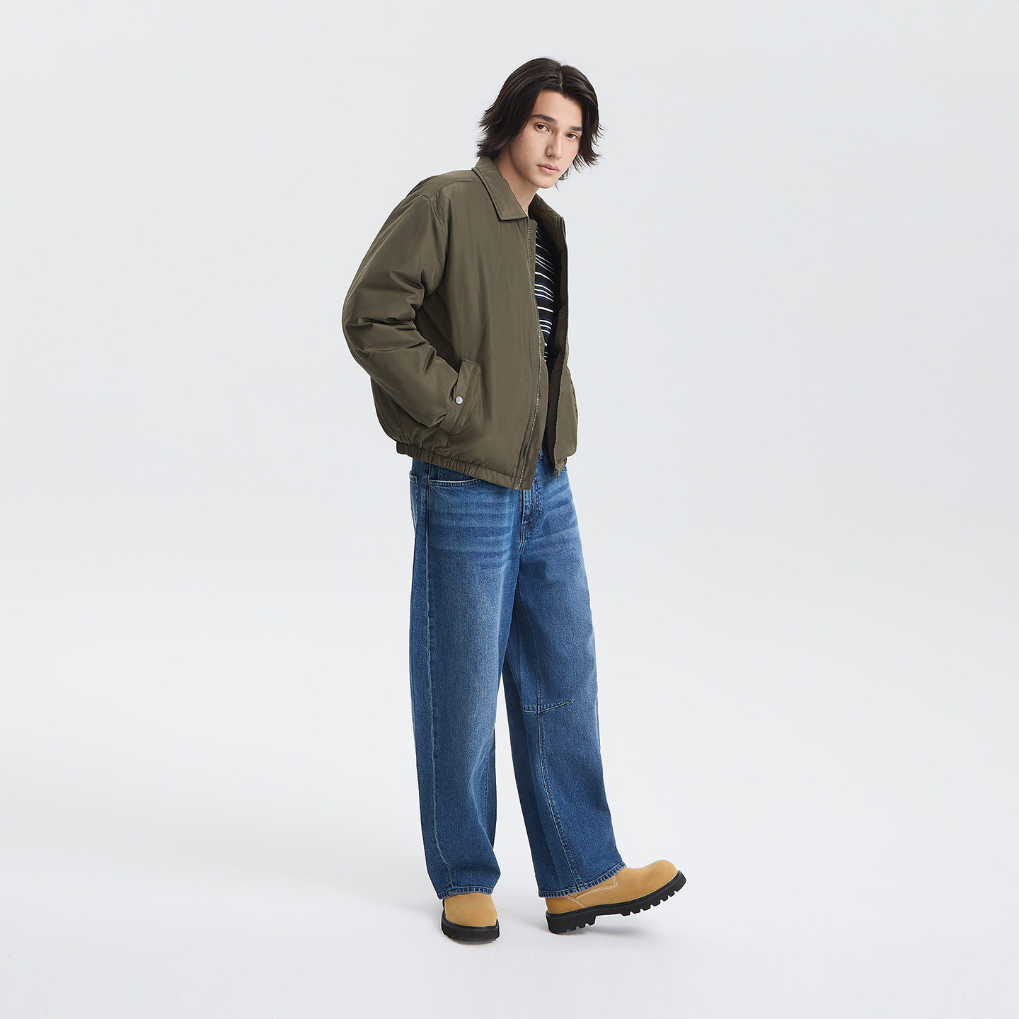 Lee25秋冬新品舒适版翻领小Logo织标男女同款飞行夹克羽绒服休闲,淘宝优惠券,粉丝福利购,淘宝优惠卷