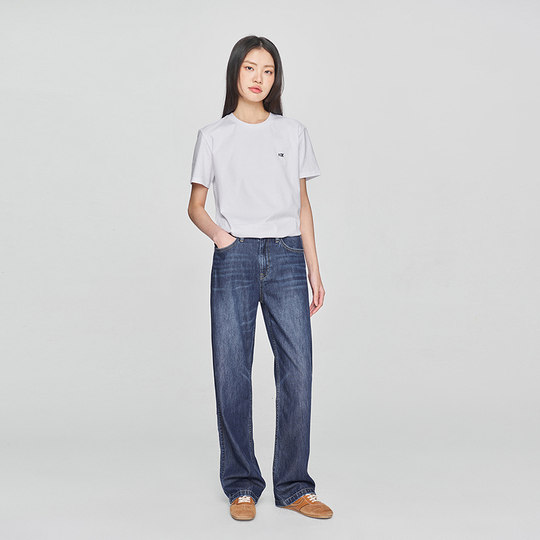 Lee Cool Брюки 25 новых продуктов 429 Стандартные прямые женские джинсы со средней талией из тенселя