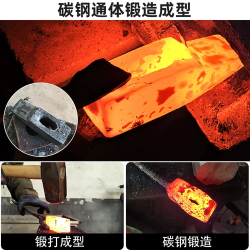 Ковка из углеродистой стали, закалка, закалка, деревянная ручка, геологический молот с плоской головкой, кузнечный молот, молот с плоской горловиной, молоток из листового металла