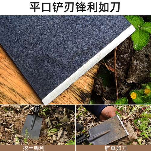多功能平头折叠工兵铲平口户外科考铲玉石勘探锹冰雕铲刀冰铲镐锄 - 图3