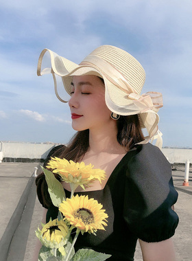 草帽沙滩海边出游大沿太阳帽子