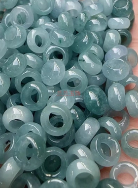 精品翡翠色蓝水8m玉环散珠