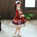 Осеннее платье, детский осенний наряд маленькой принцессы, рождественская юбка, стиль Лолита, коллекция 2022