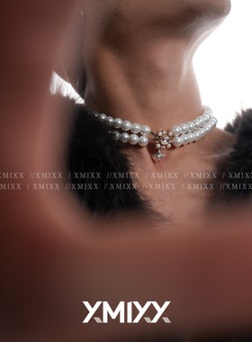 XMIXX 原创 手作双层珍珠项链情侣小众气质锁骨链轻奢高级感