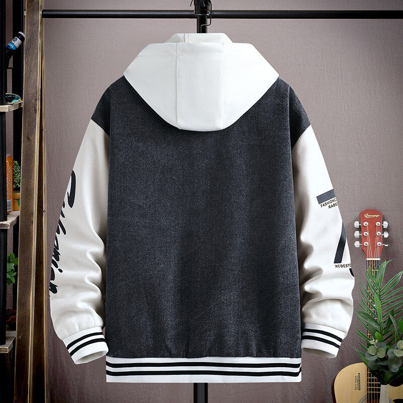 拼接撞色棒球服外套男孩青少年春秋款潮牌帅气初高中学生牛仔夹克,淘宝优惠券,粉丝福利购,淘宝优惠卷