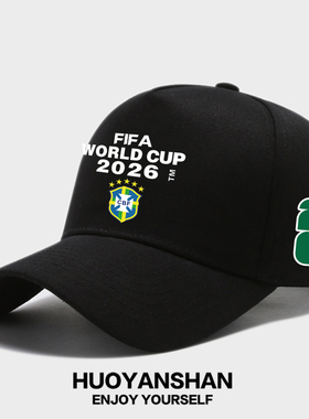 2026世界杯巴西队棒球帽男FIFA足球运动鸭舌帽内马尔球迷帽子定制