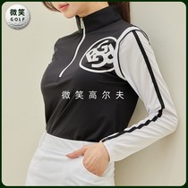 Golf Suit Half Zip Fit Color Special Price 2023 Summer New South Korea Lady Long Sleeve T-shirt GOLF